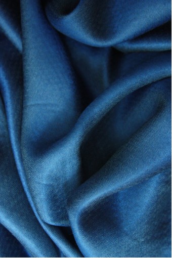 Antique Blue Silk  Kashmir Scarve